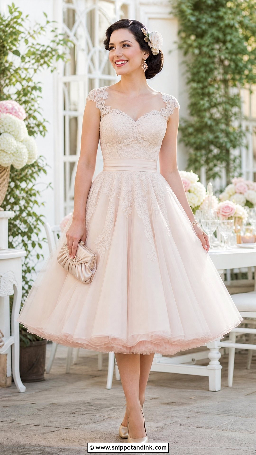Blush Rockabilly Wedding Dress - Snippet and Ink - 20 Rockabilly Wedding Dresses