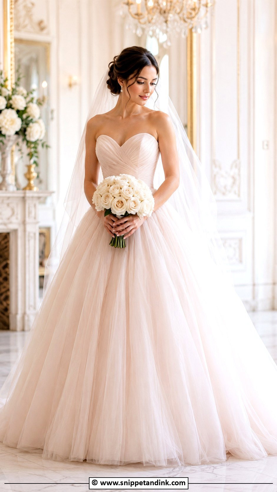 Blush Sweetheart Wedding Dress - Snippet and Ink - 30 Blush Wedding Dress Ideas