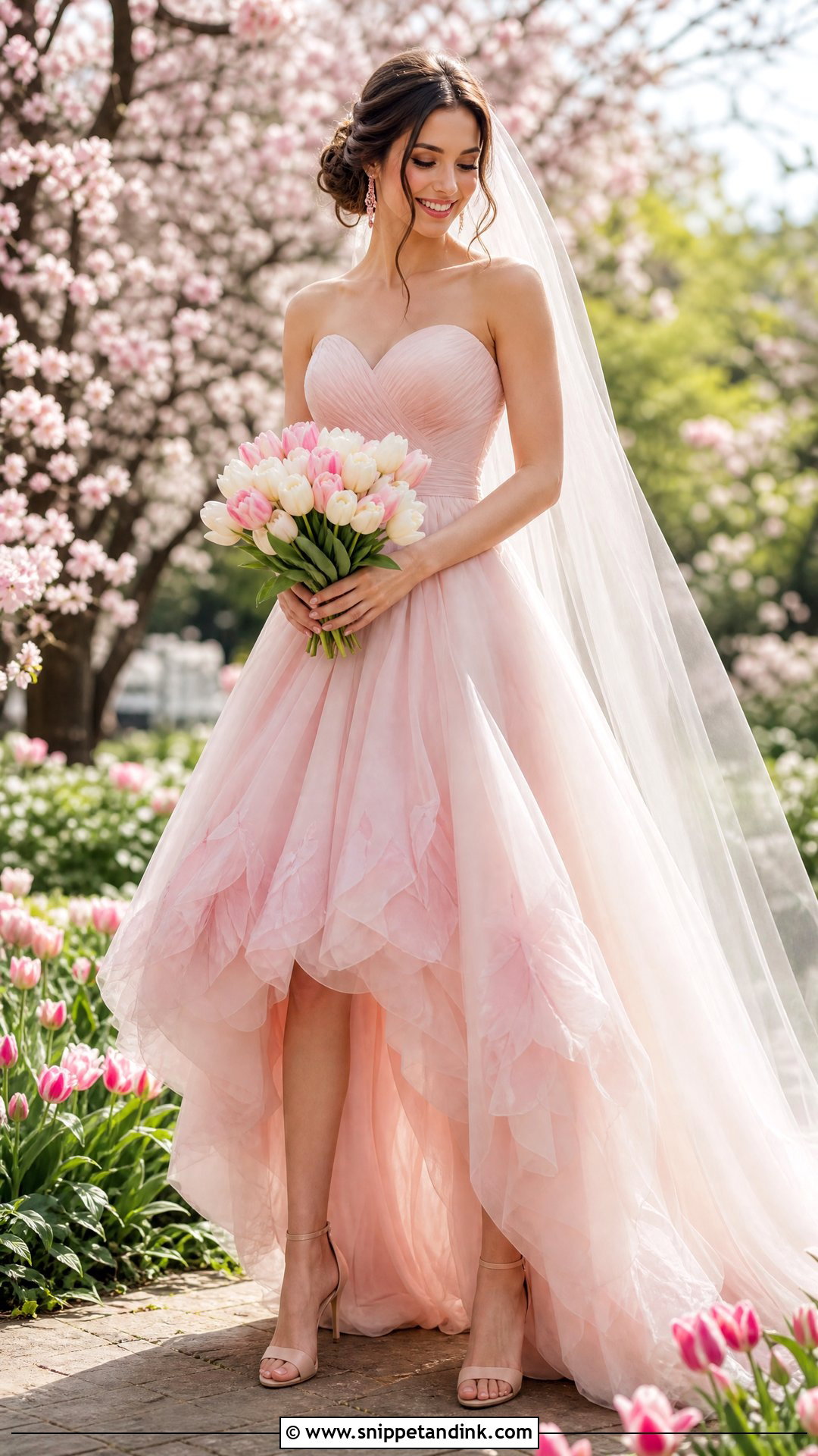 Blush Tulip Wedding Dress - Snippet and Ink - 20 Tulip Wedding Dress Ideas