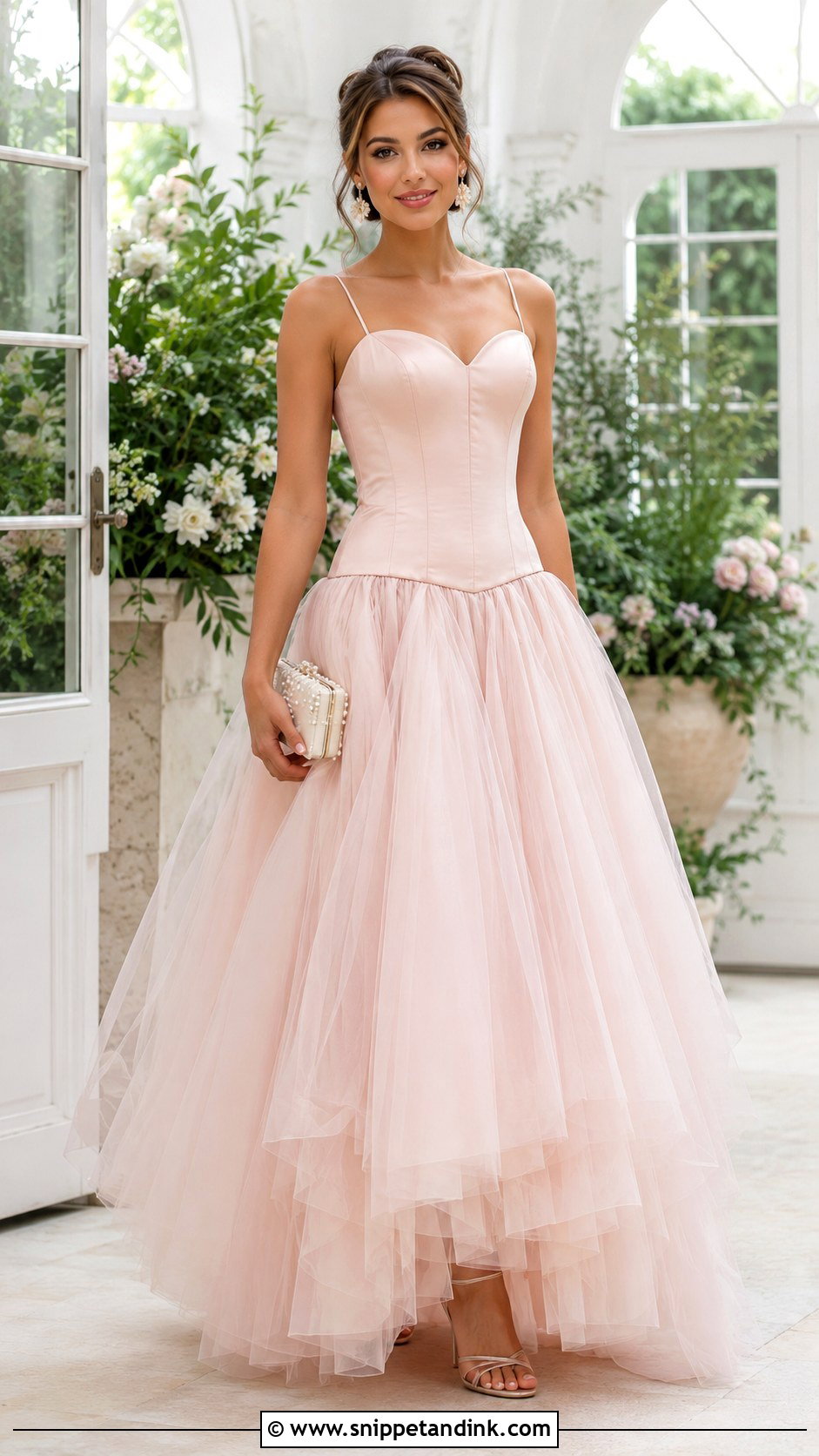 Blush Tulle Drop Waist Ball Gown - Snippet and Ink - 20 Drop Waist Ball Gown Ideas