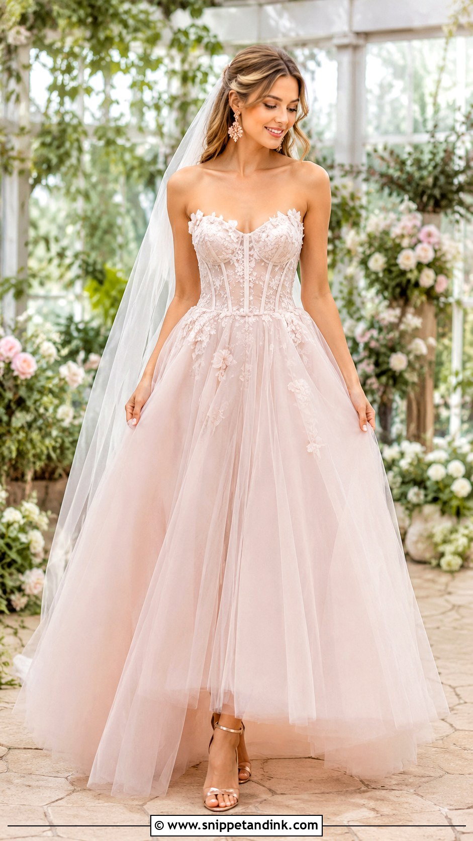 Blush Tulle Etsy Wedding Dress - Snippet and Ink - 20 Etsy Wedding Dress Ideas