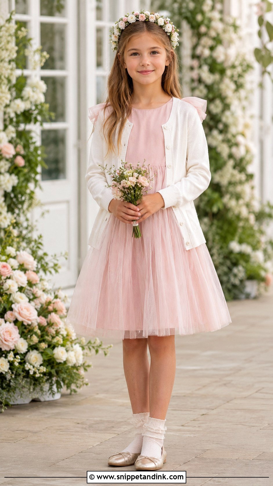 Blush Tulle Flower Girl Wedding Outfit - Snippet and Ink - 20 Wedding Kids Outfit Ideas
