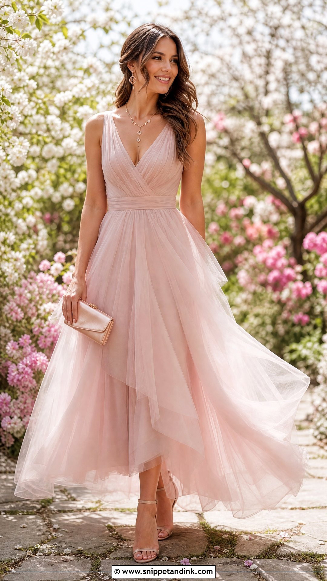 Blush Tulle Vow Renewal Dress - Snippet and Ink - 20 Vow Renewal Dresses Ideas