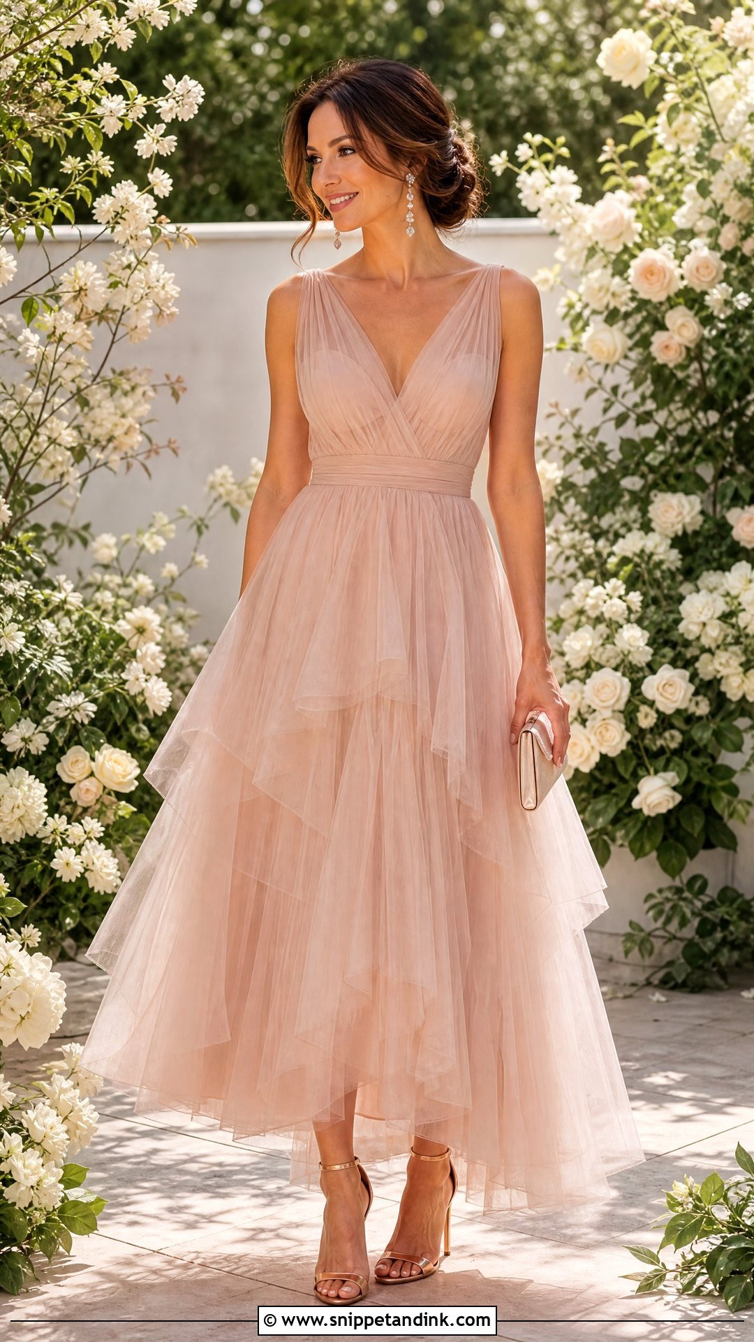 Blush Tulle Vow Renewal Dress - Snippet and Ink - 20 Vowel Renewal Dresses Ideas