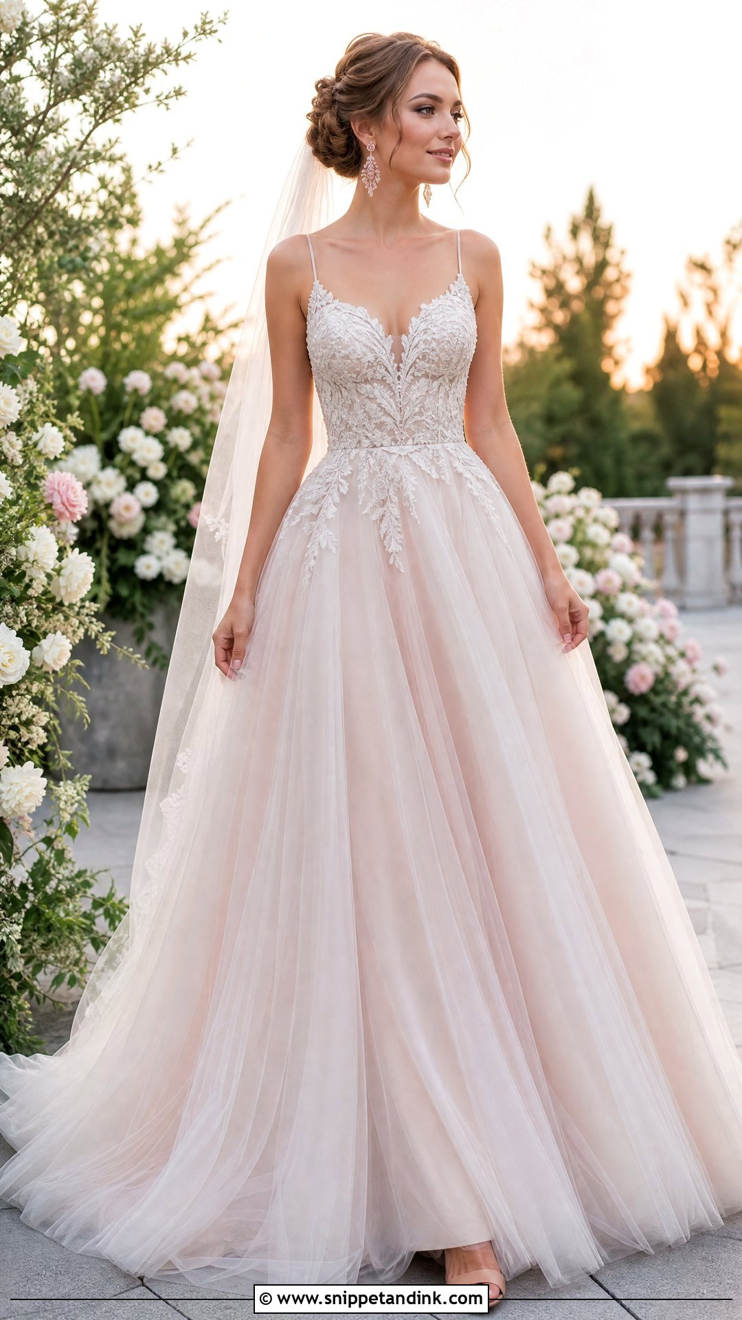 Blush Tulle Wedding Ceremony Dress - Snippet and Ink - 20 Wedding Ceremony Dress Ideas