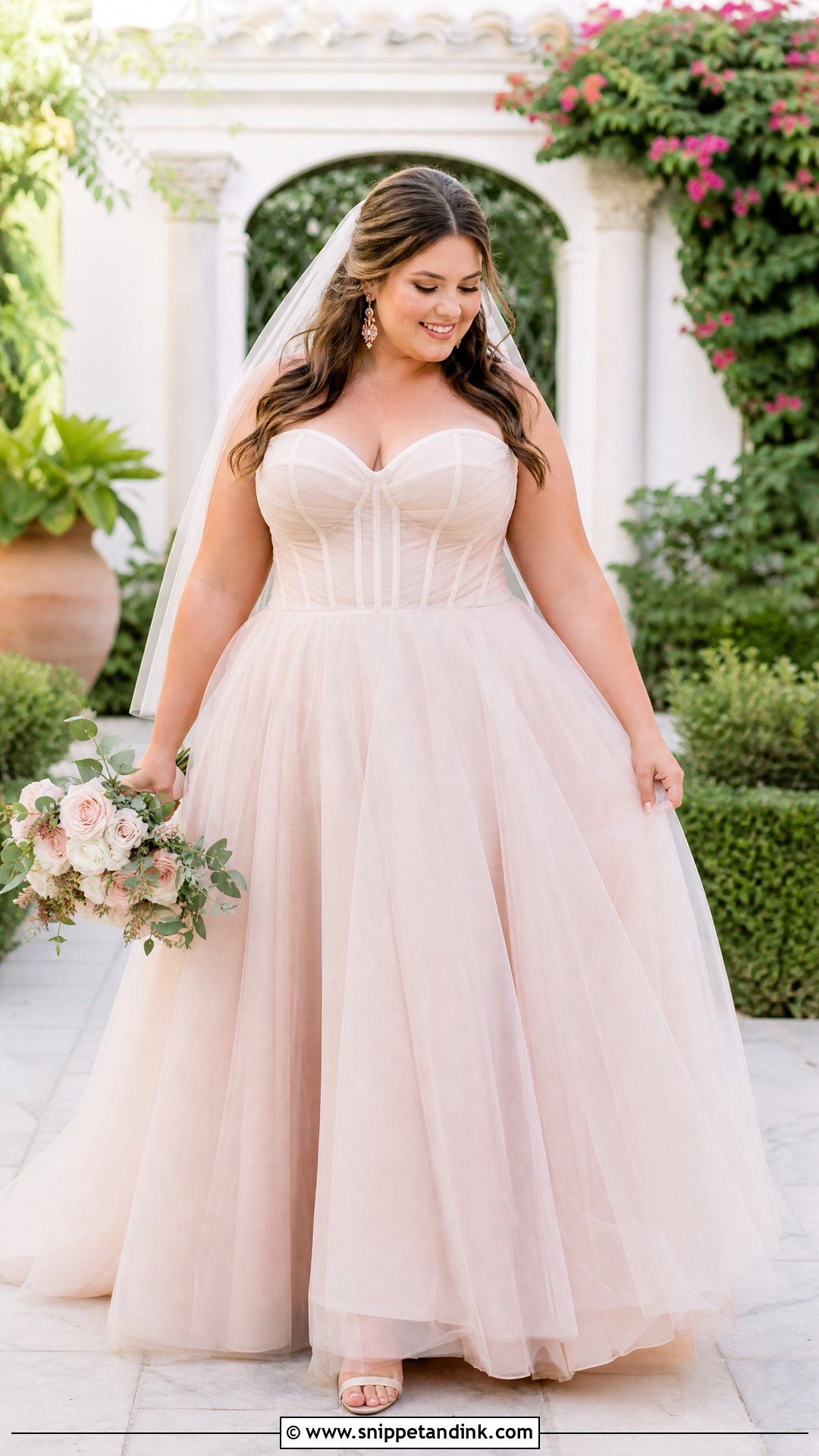 Blush Tulle Wedding Dress - Snippet and Ink - 20 Size 10 Wedding Dress Ideas