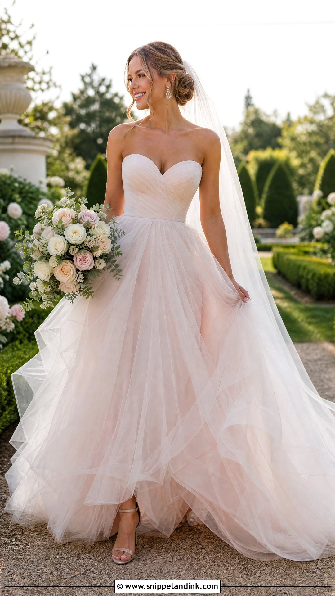 Blush Tulle Wedding Dress - Snippet and Ink - 20 Unique Modern Wedding Dress Ideas