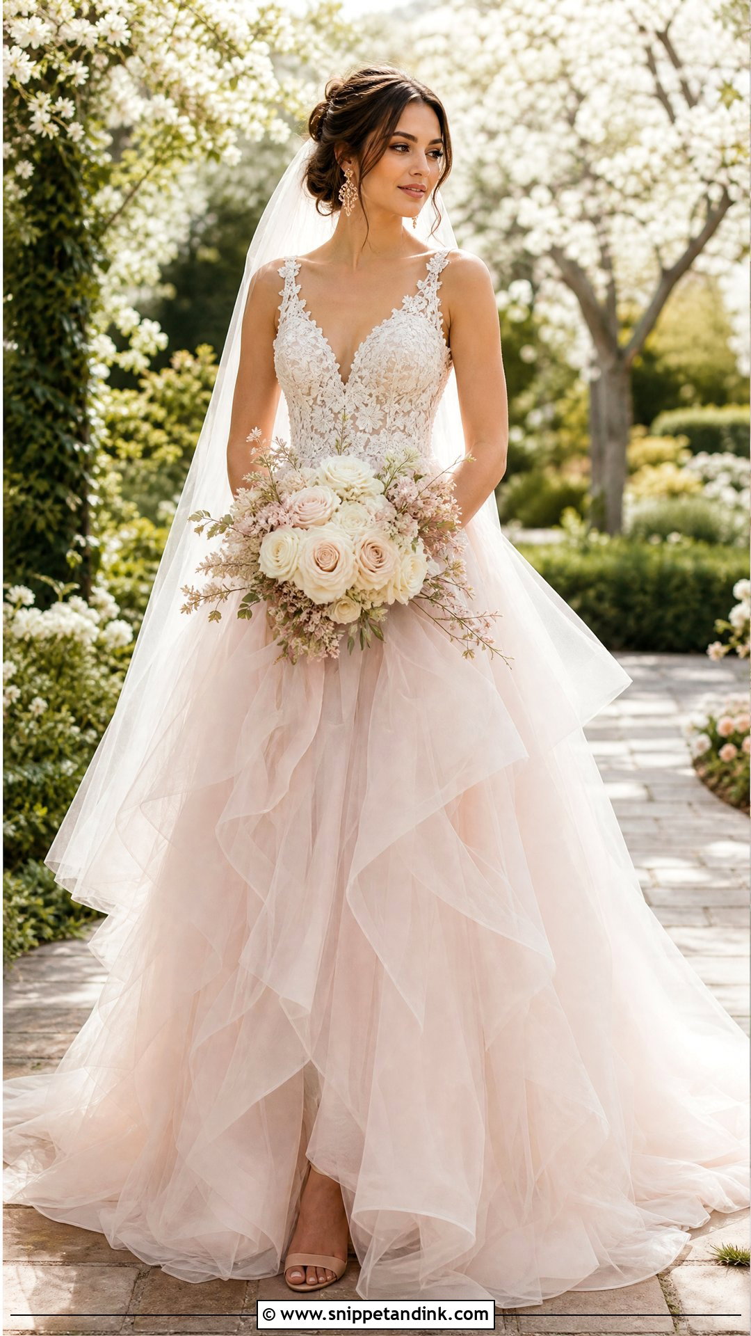 Blush Tulle Wedding Dress - Snippet and Ink - 20 Unique Wedding Dress Inspiration Ideas