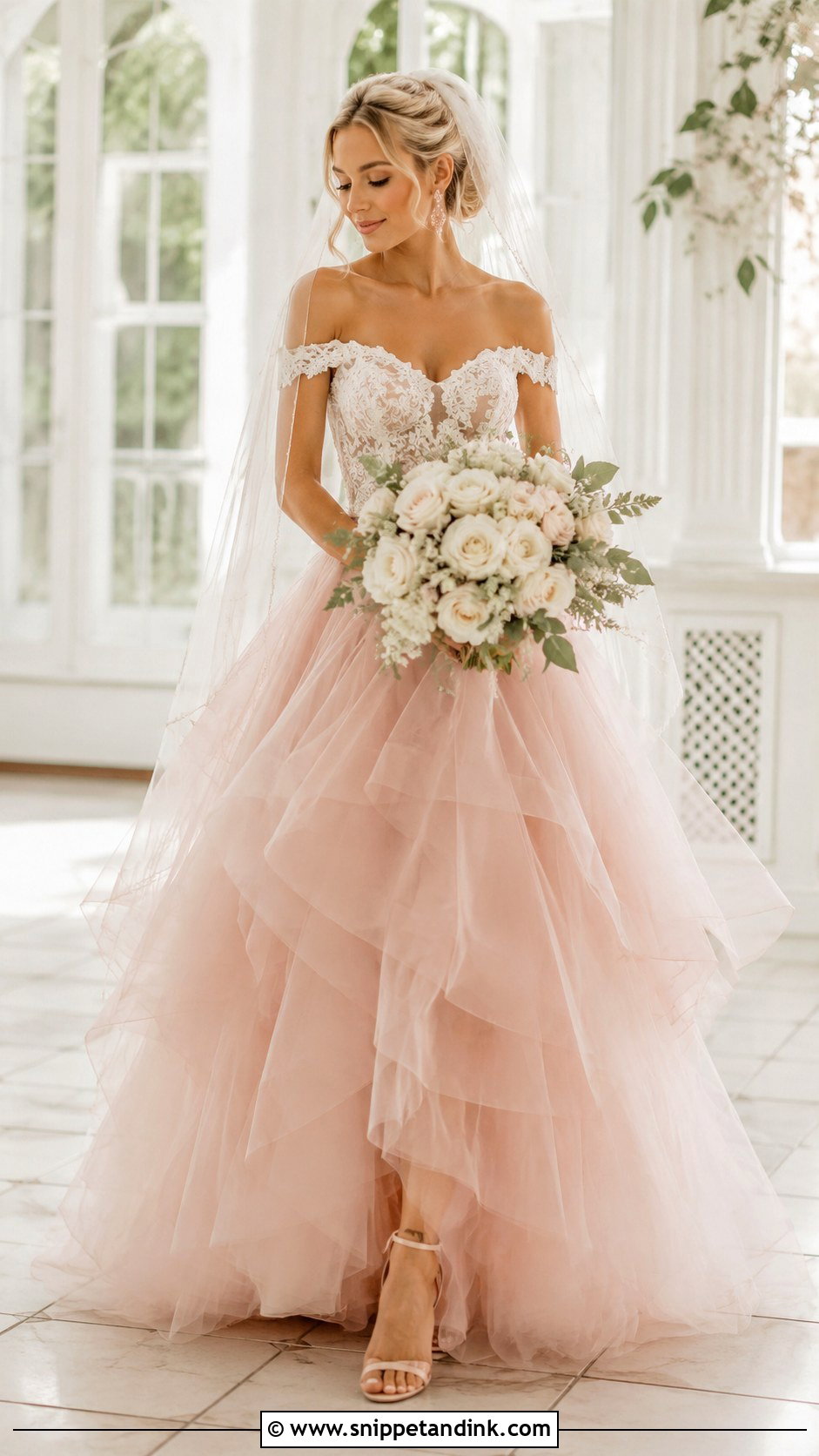 Blush Tulle Wedding Dress - Snippet and Ink - 20 Creative Wedding Dress Ideas