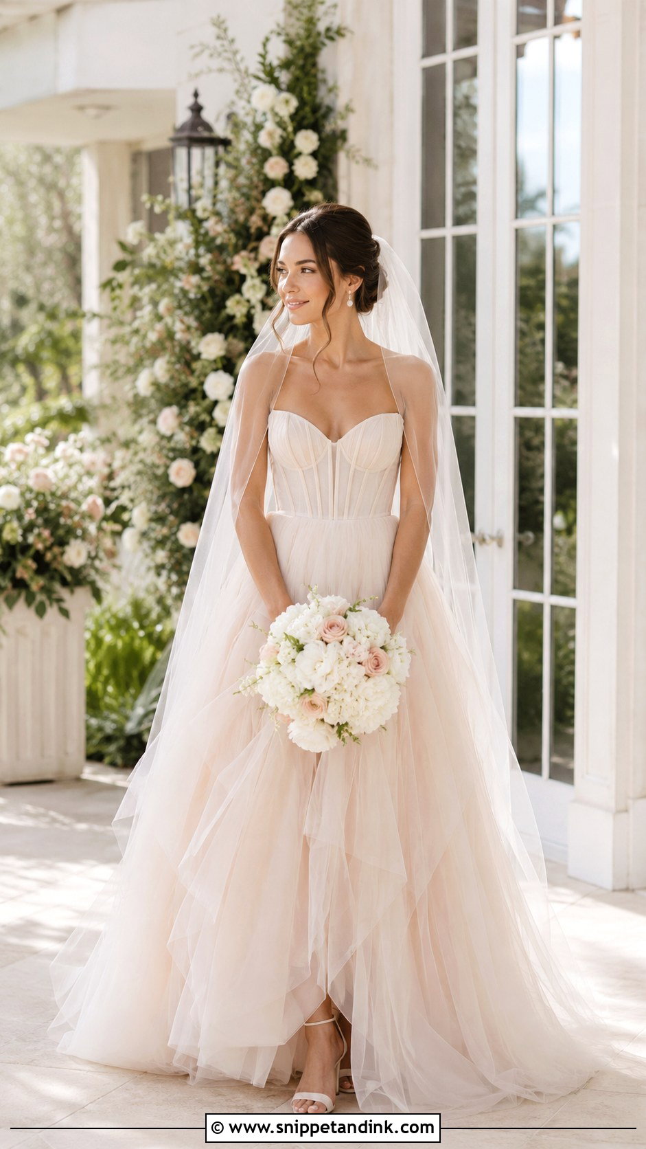 Blush Tulle Wedding Dress - Snippet and Ink - 20 Hot Wedding Dress Ideas