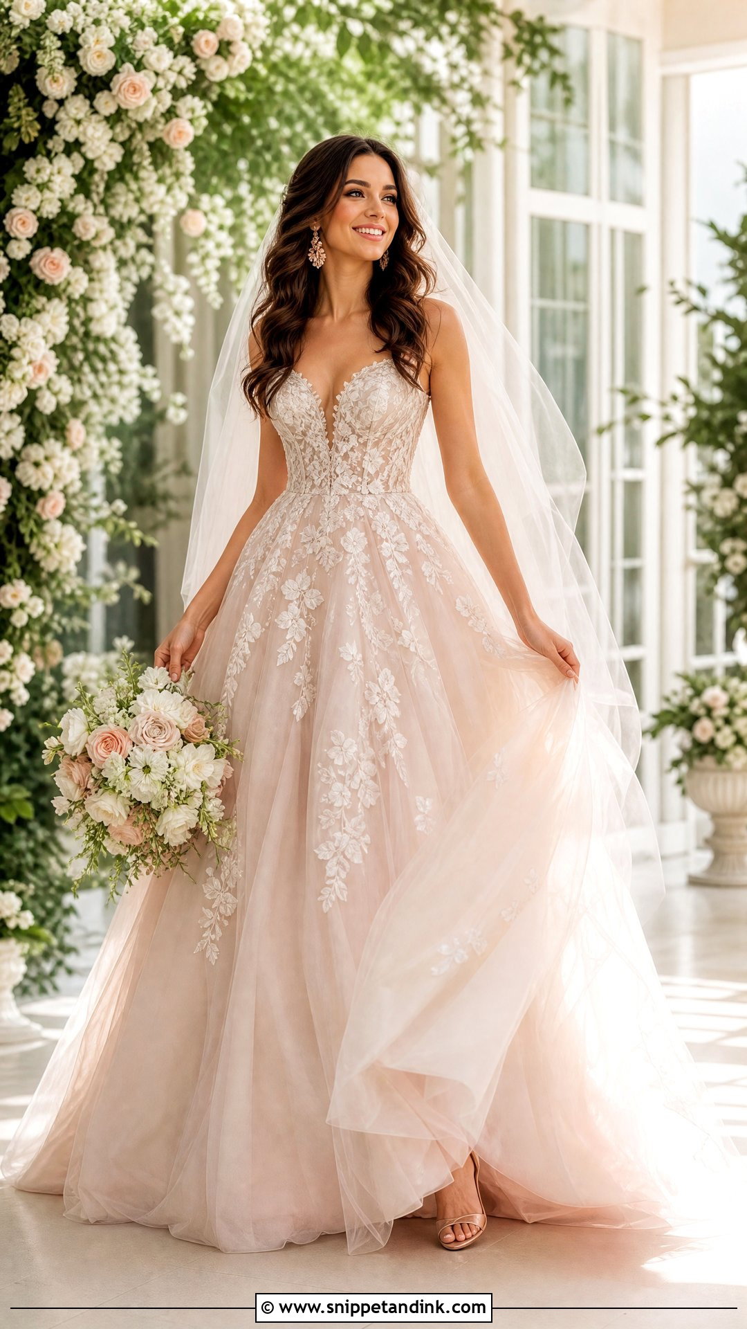 Blush Tulle Wedding Dress Ballgown - Snippet and Ink - 20 Tulle Wedding Dress Ballgown Ideas