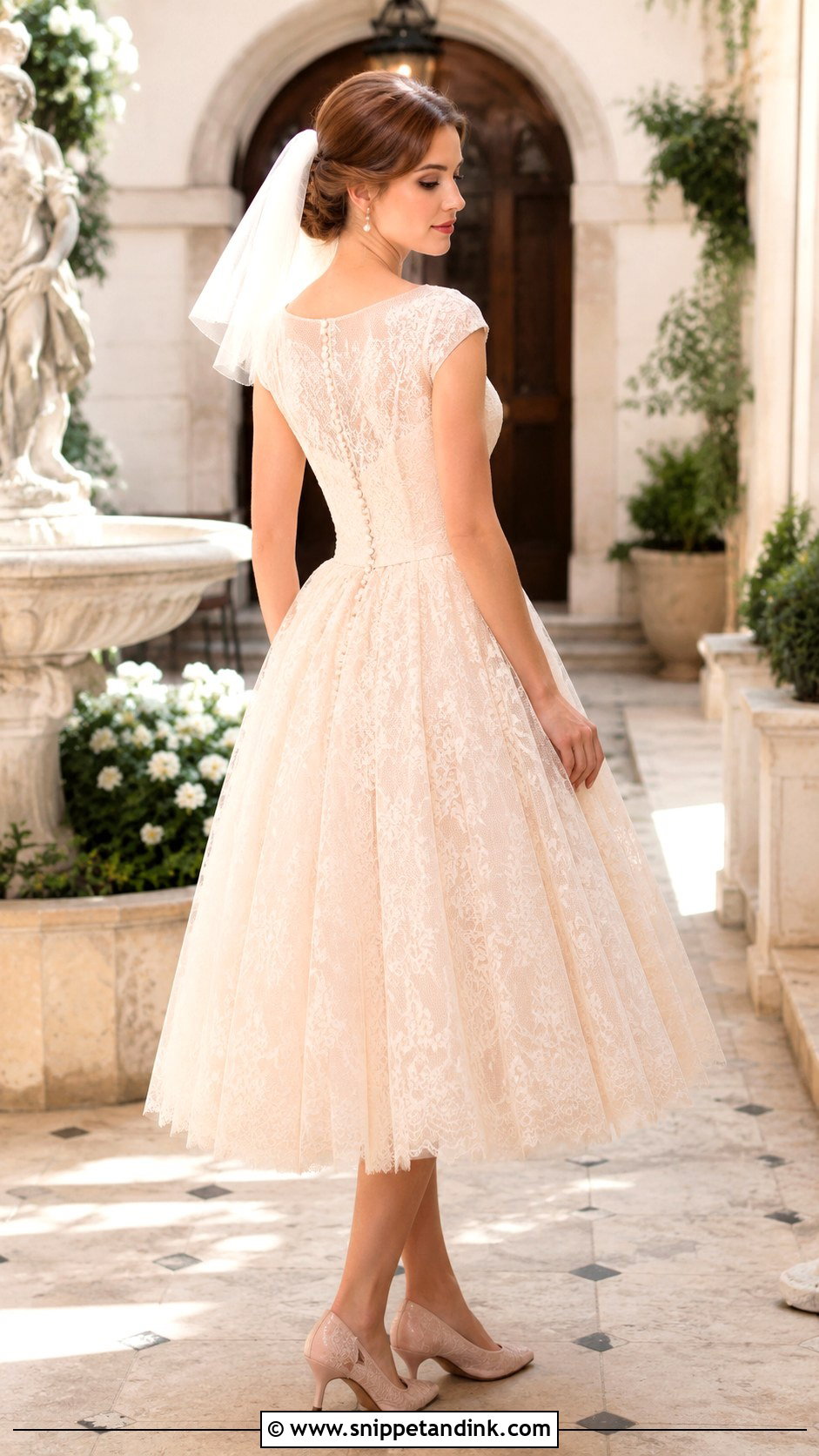 Blush Vintage Wedding Dress - Snippet and Ink - 25 Blush Colored Wedding Dresses