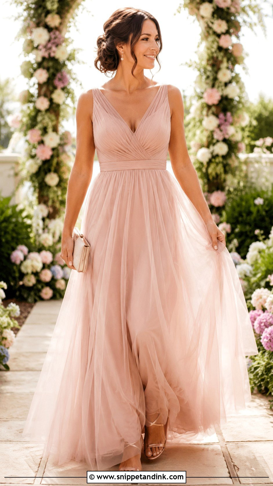Blush Vow Renewal Gown - Snippet and Ink - 20 10 Year Vow Renewal Gowns Ideas