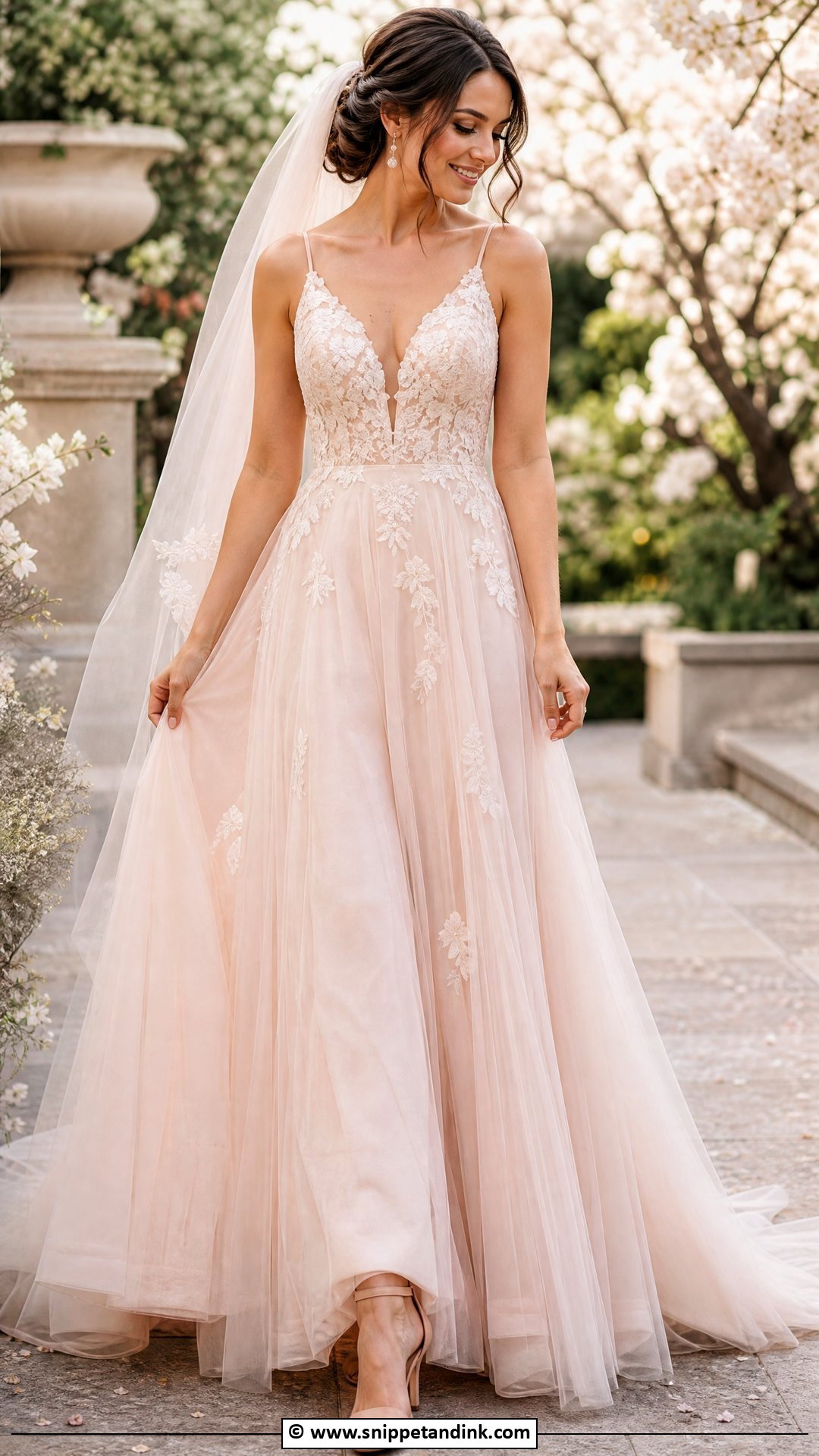 Blush Wedding Dress - Snippet and Ink - 35 Classy Wedding Dress Ideas