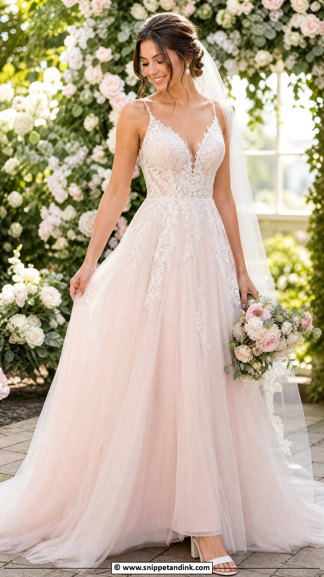 Blush Wedding Dress - Snippet and Ink - 35 Classy Elegant Wedding Dress Ideas