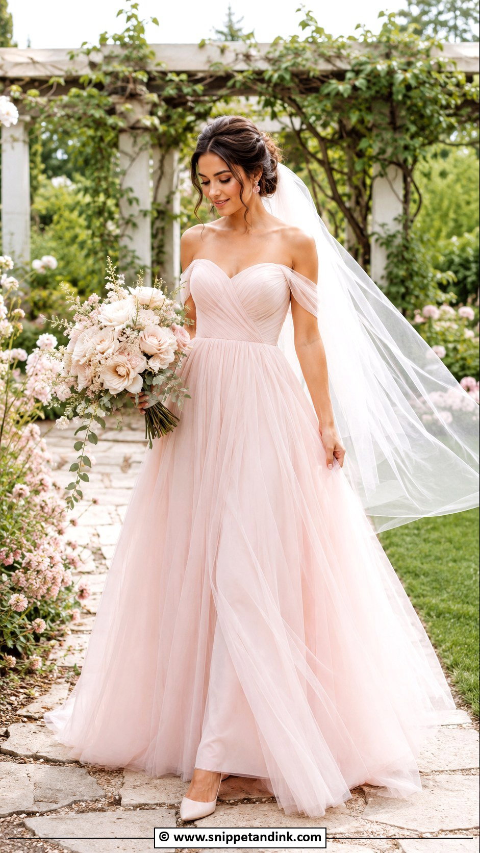 Blush Wedding Dress - Snippet and Ink - 35 My Wedding Dress Ideas