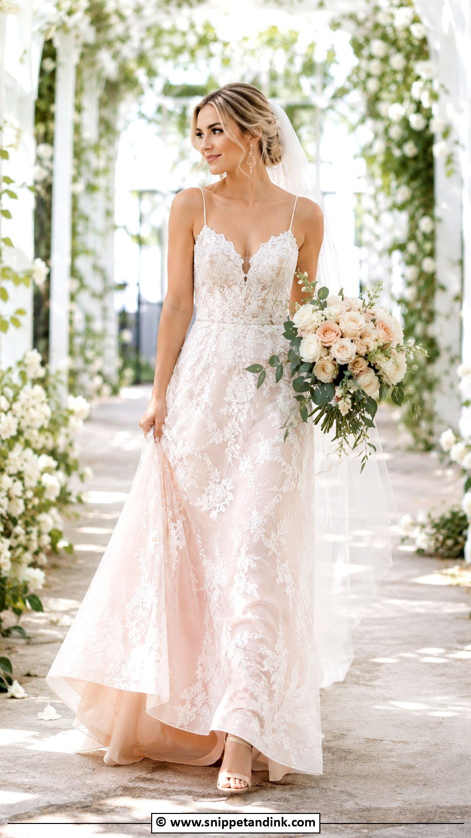 Blush Wedding Dress - Snippet and Ink - 25 Whimsical Wedding Dresses
