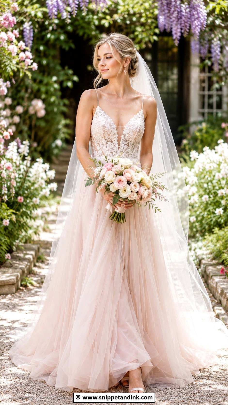 Blush Wedding Dress - Snippet and Ink - 35 Wedding Dresses