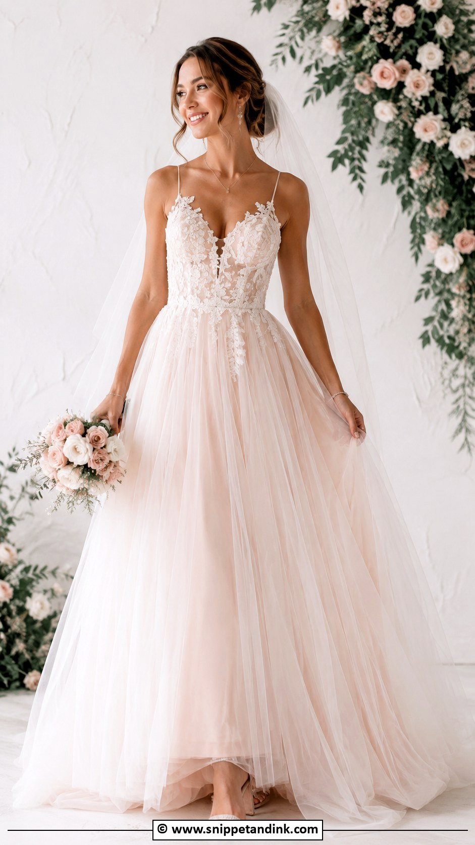 Blush Wedding Dress - Snippet and Ink - 35 Whimsical Wedding Dress Ideas