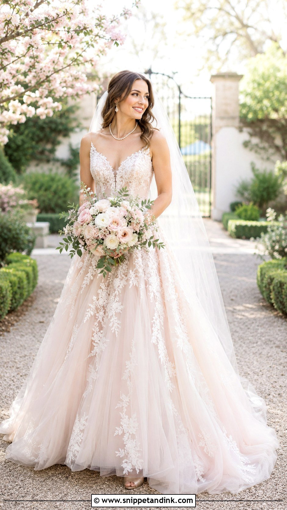 Blush Wedding Dress - Snippet and Ink - 30 Fancy Wedding Dresses