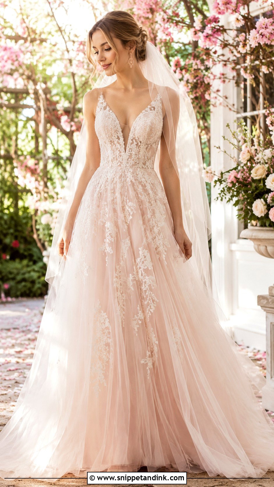 Blush Wedding Dress - Snippet and Ink - 30 My Dream Wedding Dress Ideas