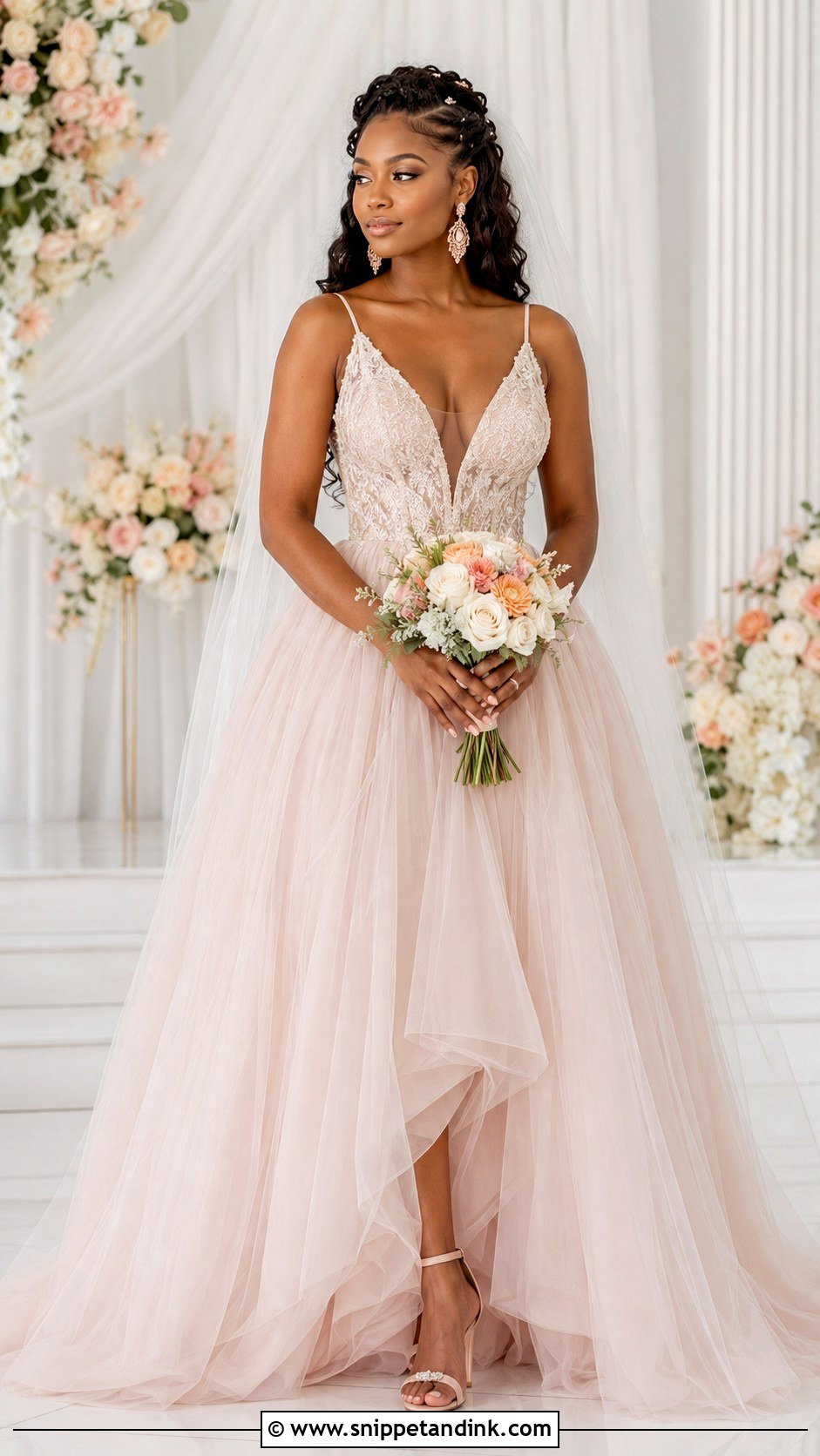 Blush Wedding Dress - Snippet and Ink - 20 Black Bride Wedding Dress Ideas