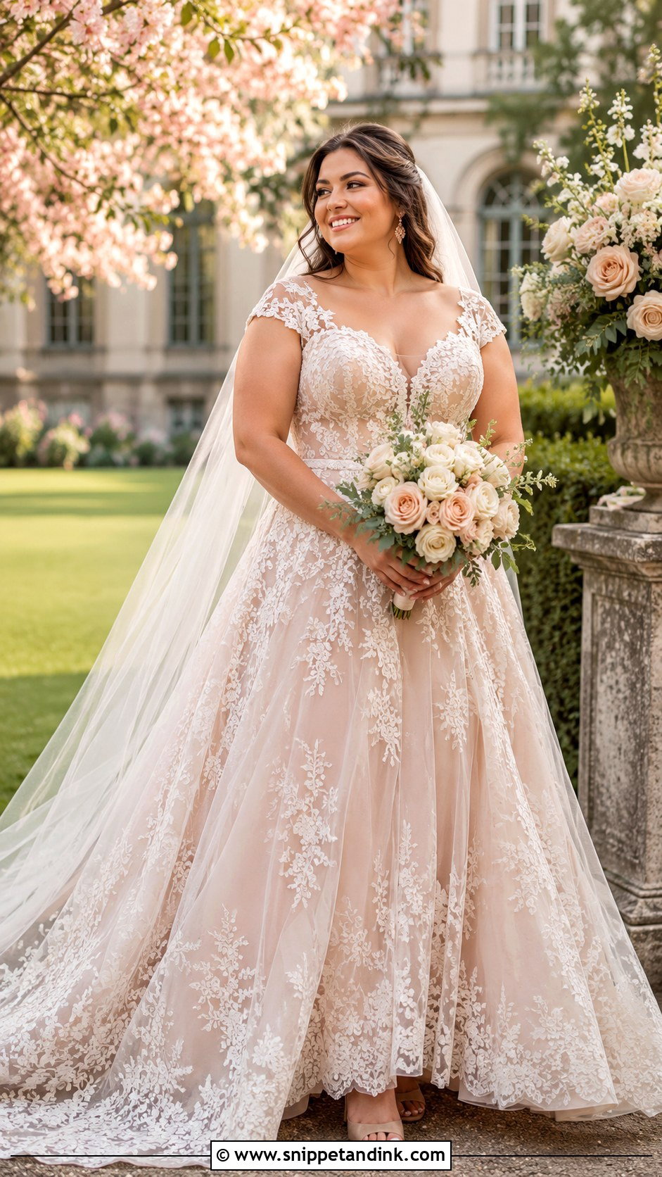 Blush Wedding Dress - Snippet and Ink - 20 Curvy Wedding Dresses