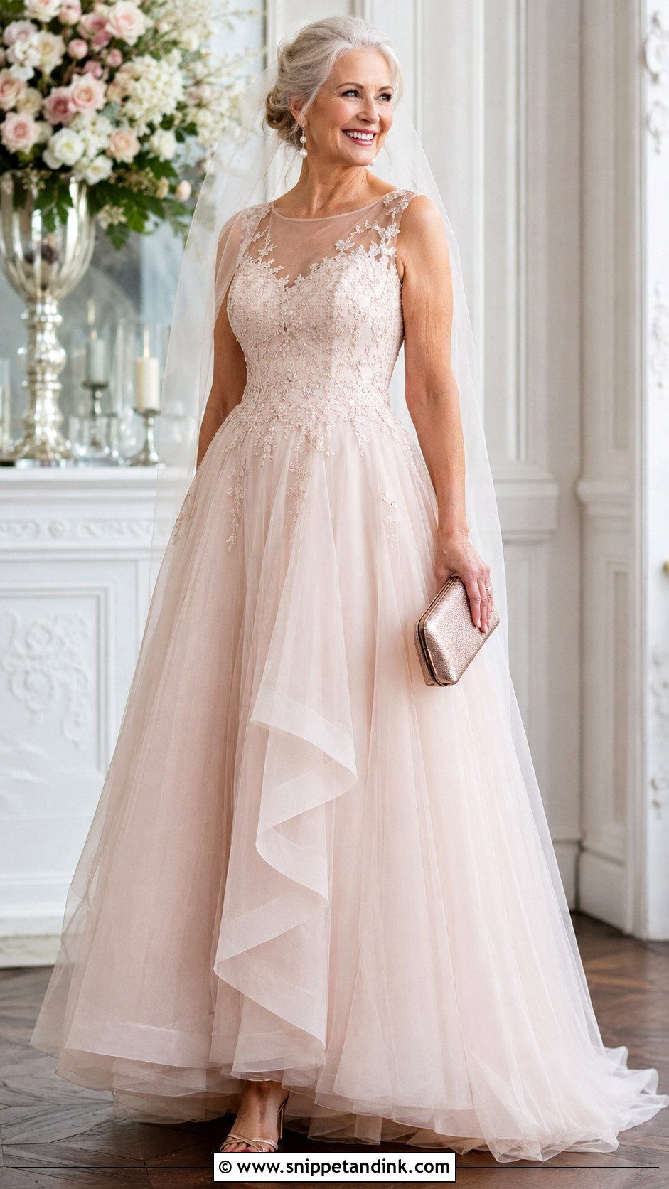 Blush Wedding Dress - Snippet and Ink - 20 Wedding Dresses for Older Brides