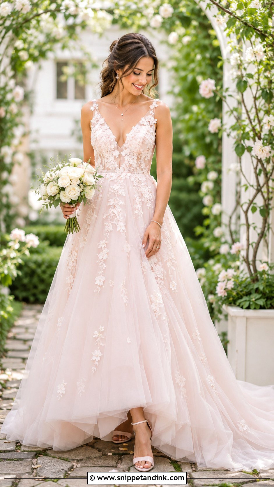 Blush Wedding Dress - Snippet and Ink - 25 Fairycore Wedding Dress Ideas