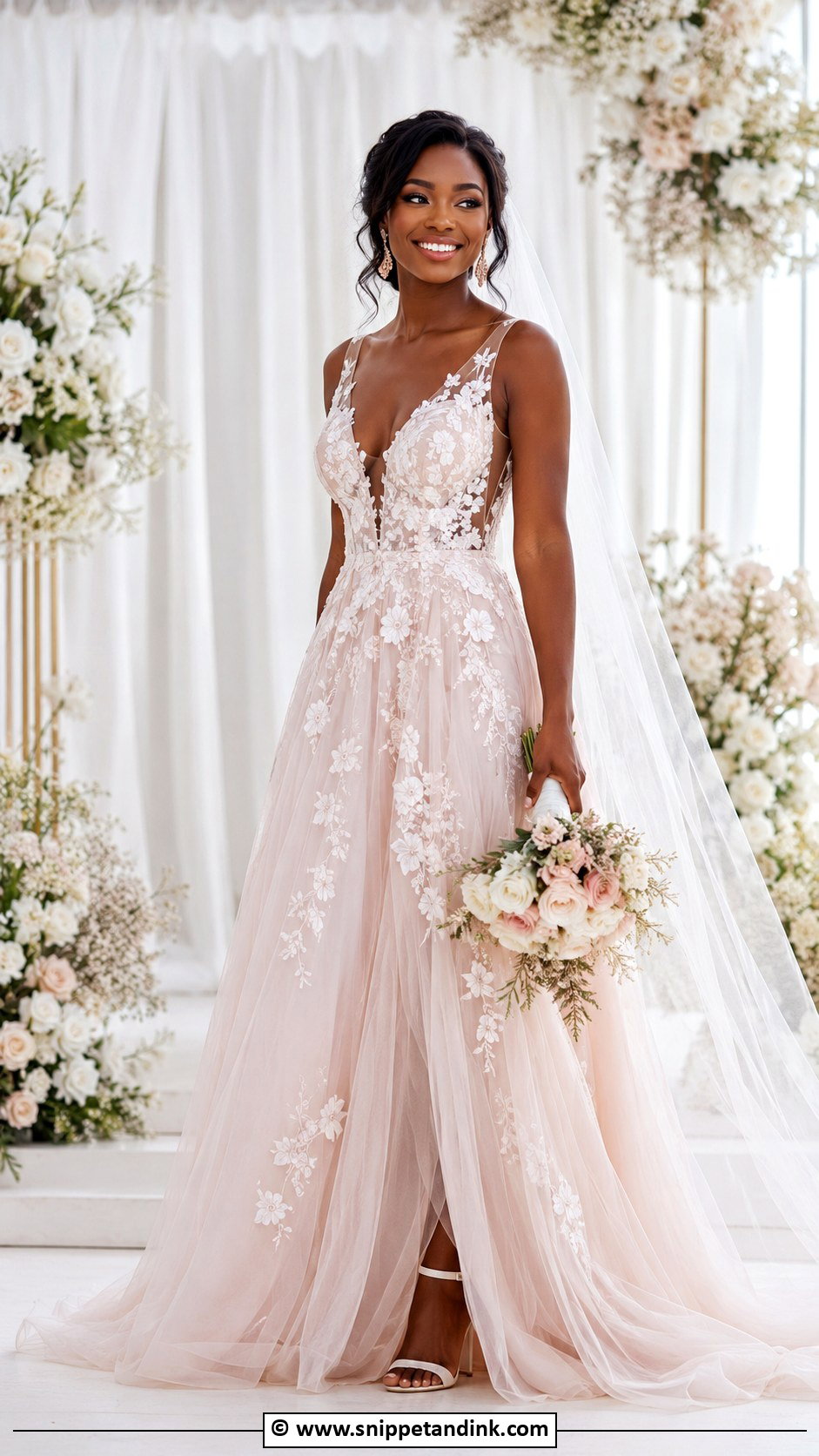 Blush Wedding Dress - Snippet and Ink - 30 Dream Wedding Dresses Black Women