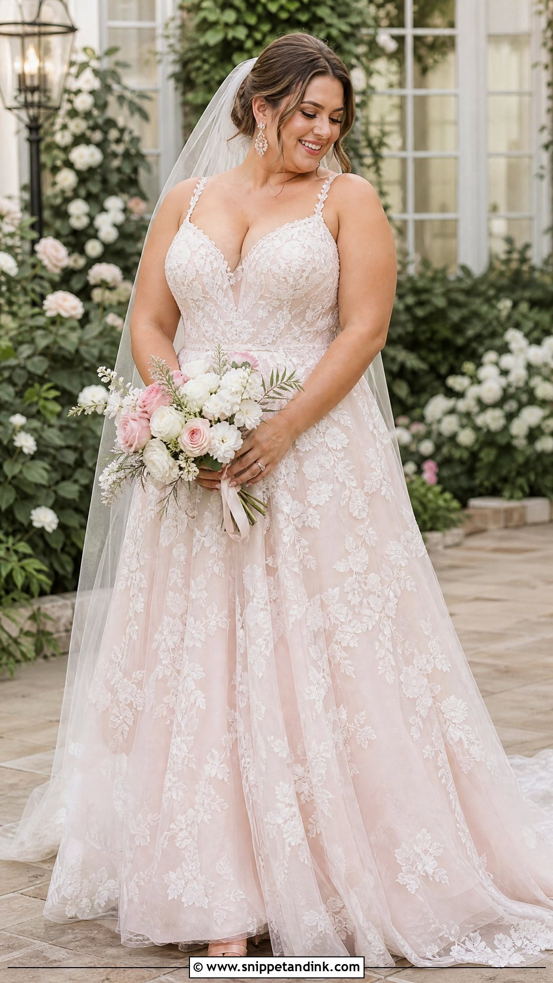 Blush Wedding Dress - Snippet and Ink - 25 Wedding Dress Curvy Bride Ideas