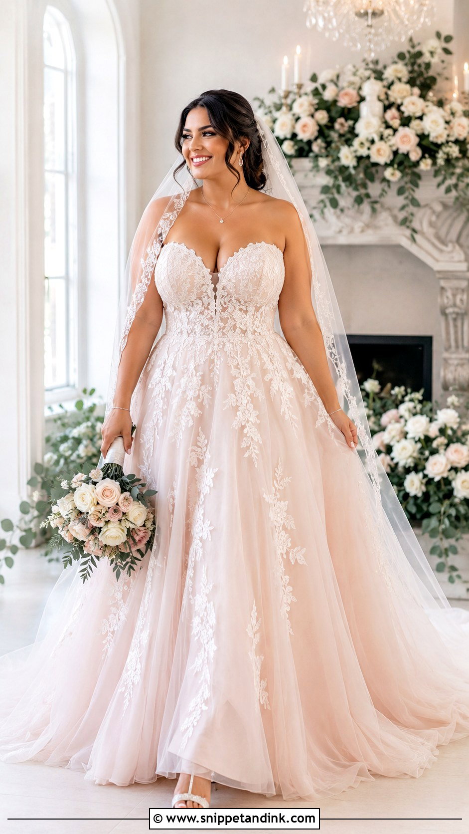 Blush Wedding Dress - Snippet and Ink - 25 Wedding Dress for Big Bust Ideas