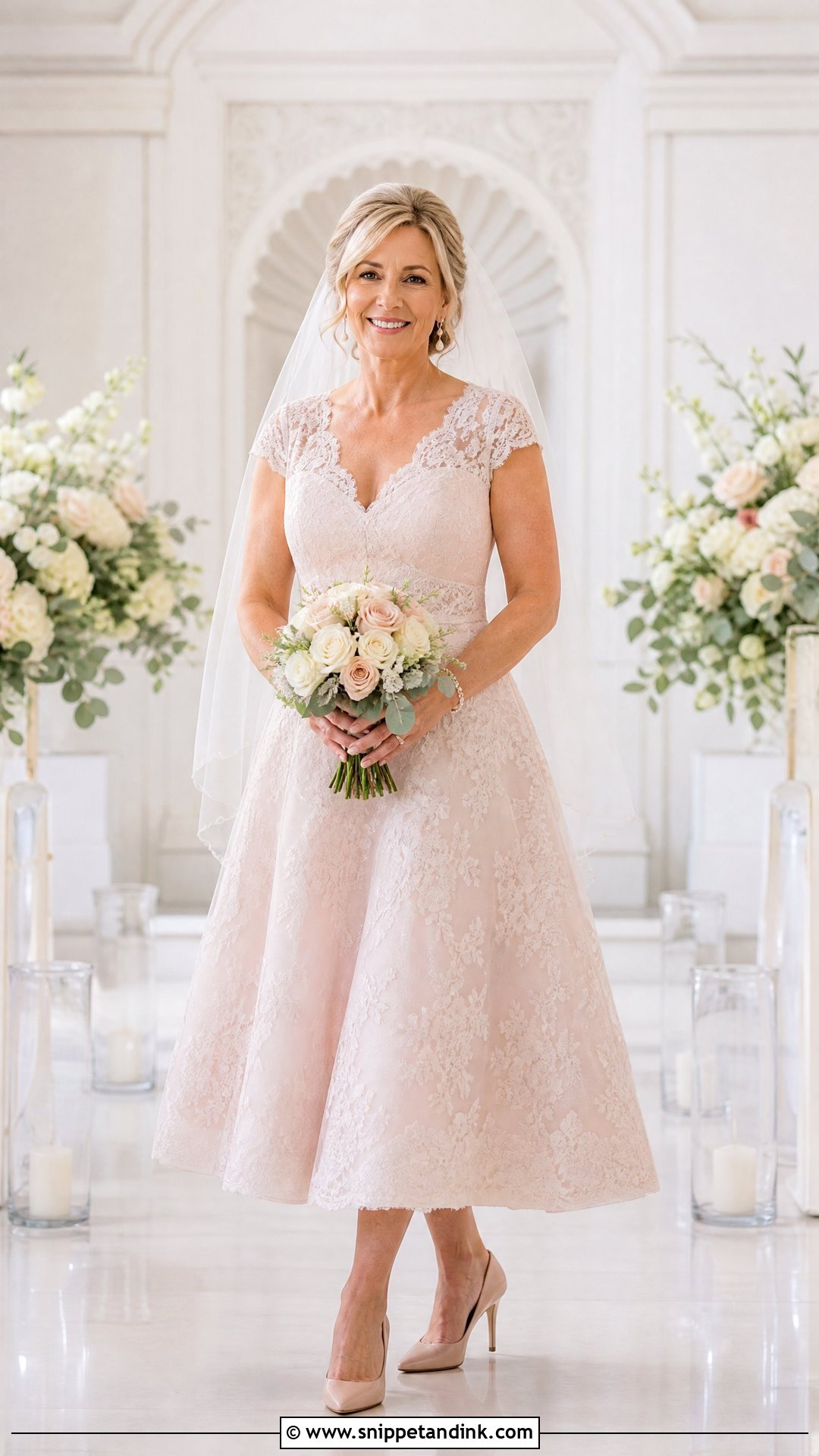 Blush Wedding Dress - Snippet and Ink - 20 Wedding Dress Over 40 Ideas