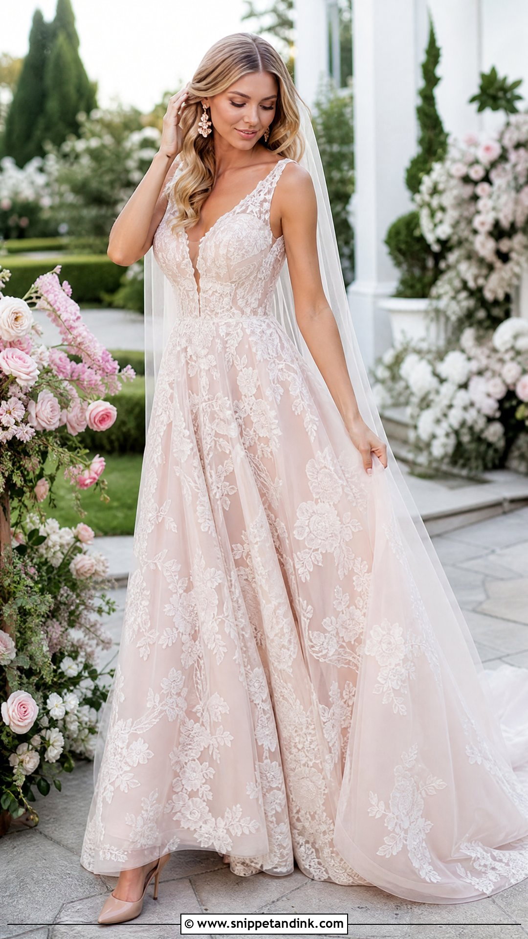 Blush Wedding Dress - Snippet and Ink - 20 Wedding Dress Pictures Ideas