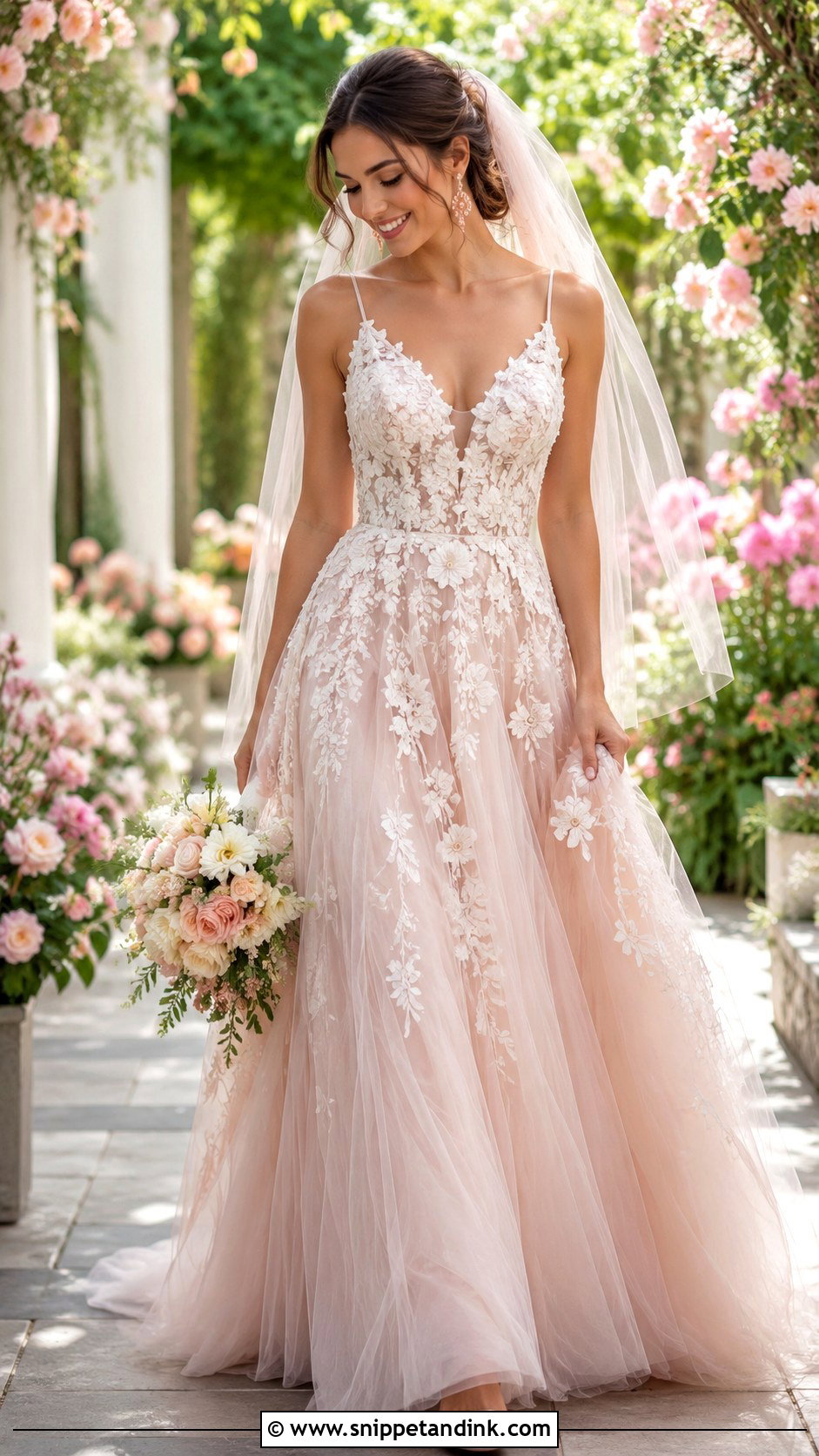 Blush Wedding Dress - Snippet and Ink - 20 Ladies Wedding Dress Ideas