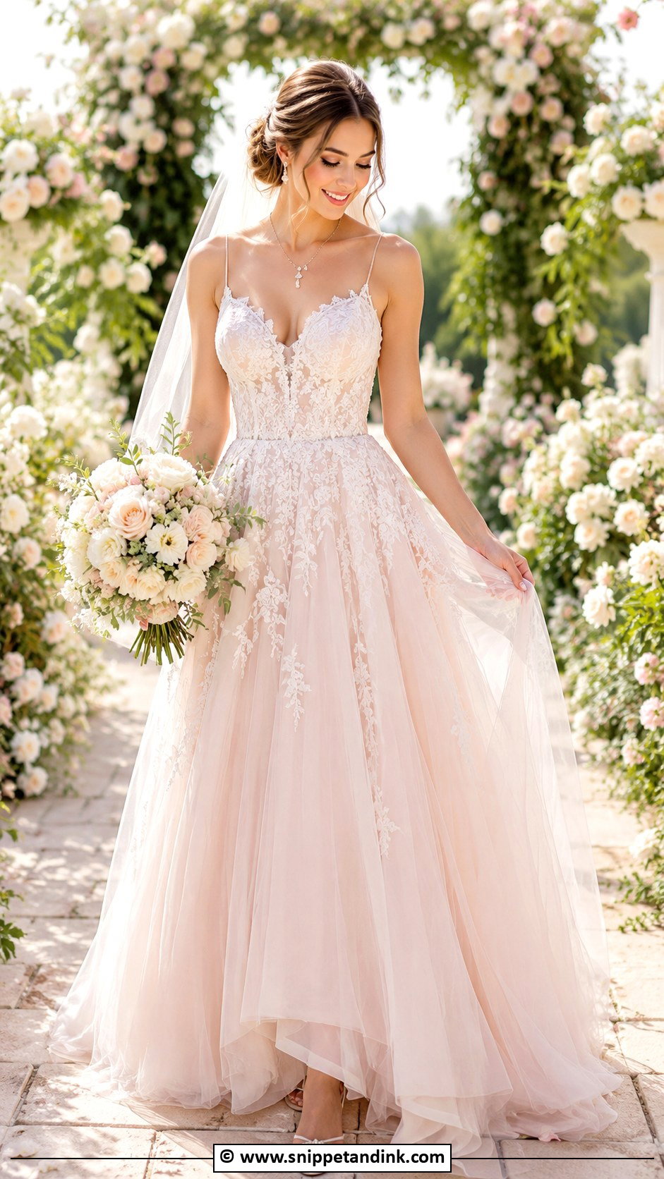 Blush Wedding Dress - Snippet and Ink - 30 Ethereal Wedding Dress Romantic Ideas