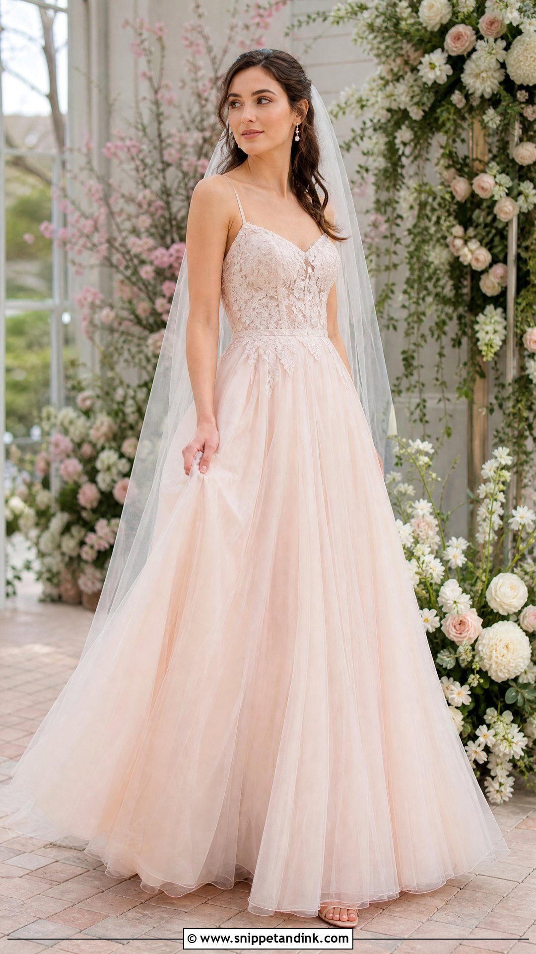 Blush Wedding Gown - Snippet and Ink - 25 Elegant Wedding Gown Ideas