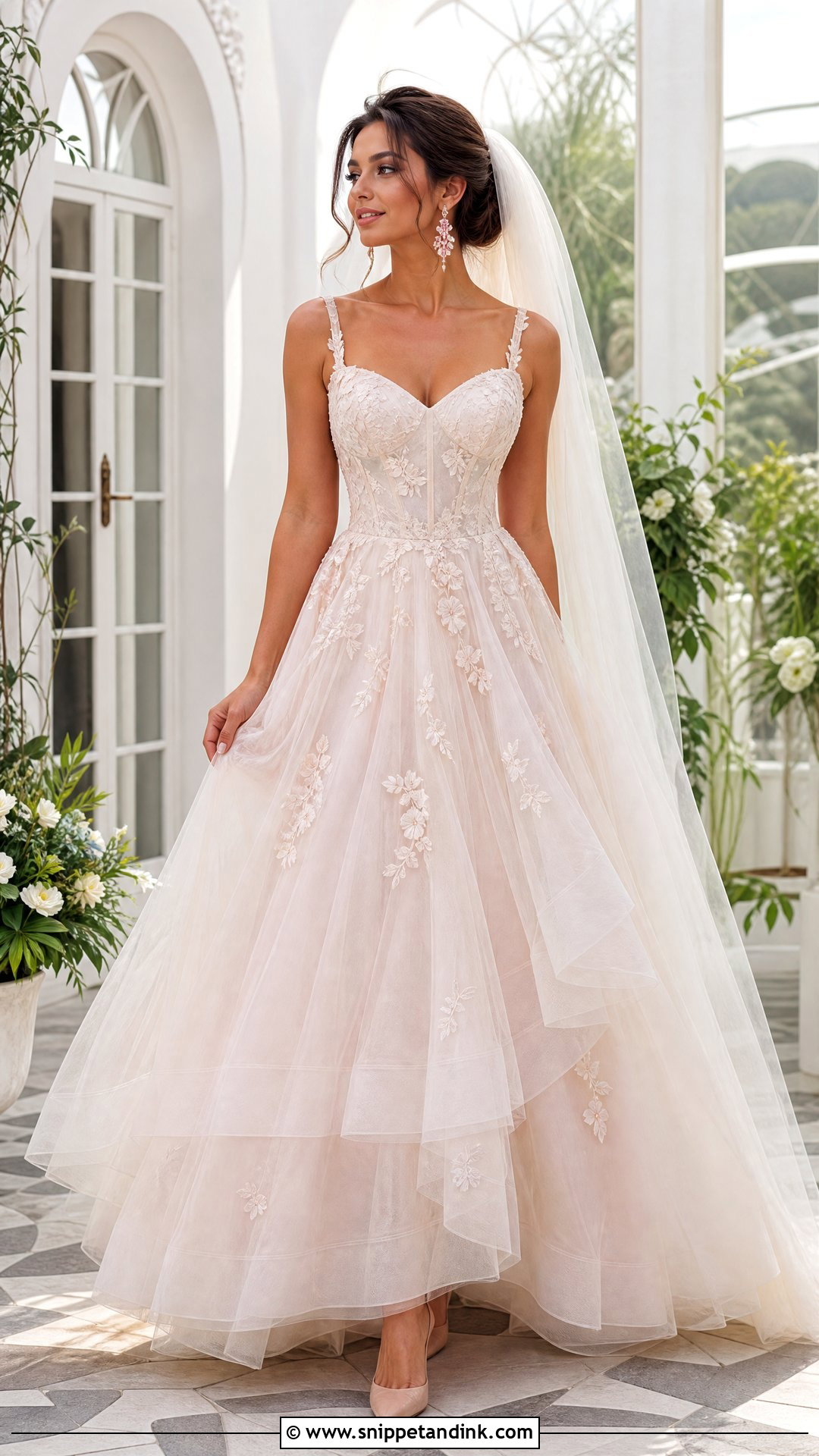 Blush Wedding Gown - Snippet and Ink - 25 Dream Wedding Gown Ideas