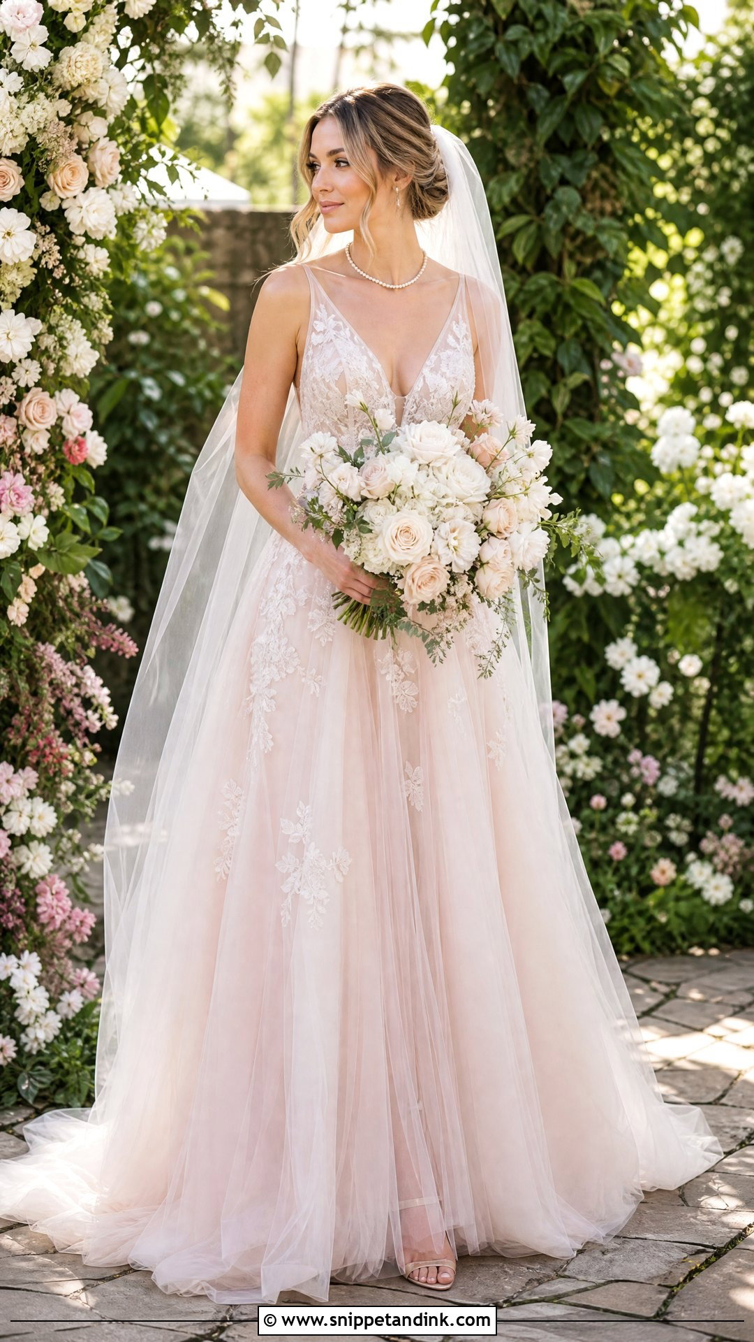 Blush Wedding Gown - Snippet and Ink - 20 Wedding Gown Designs Brides