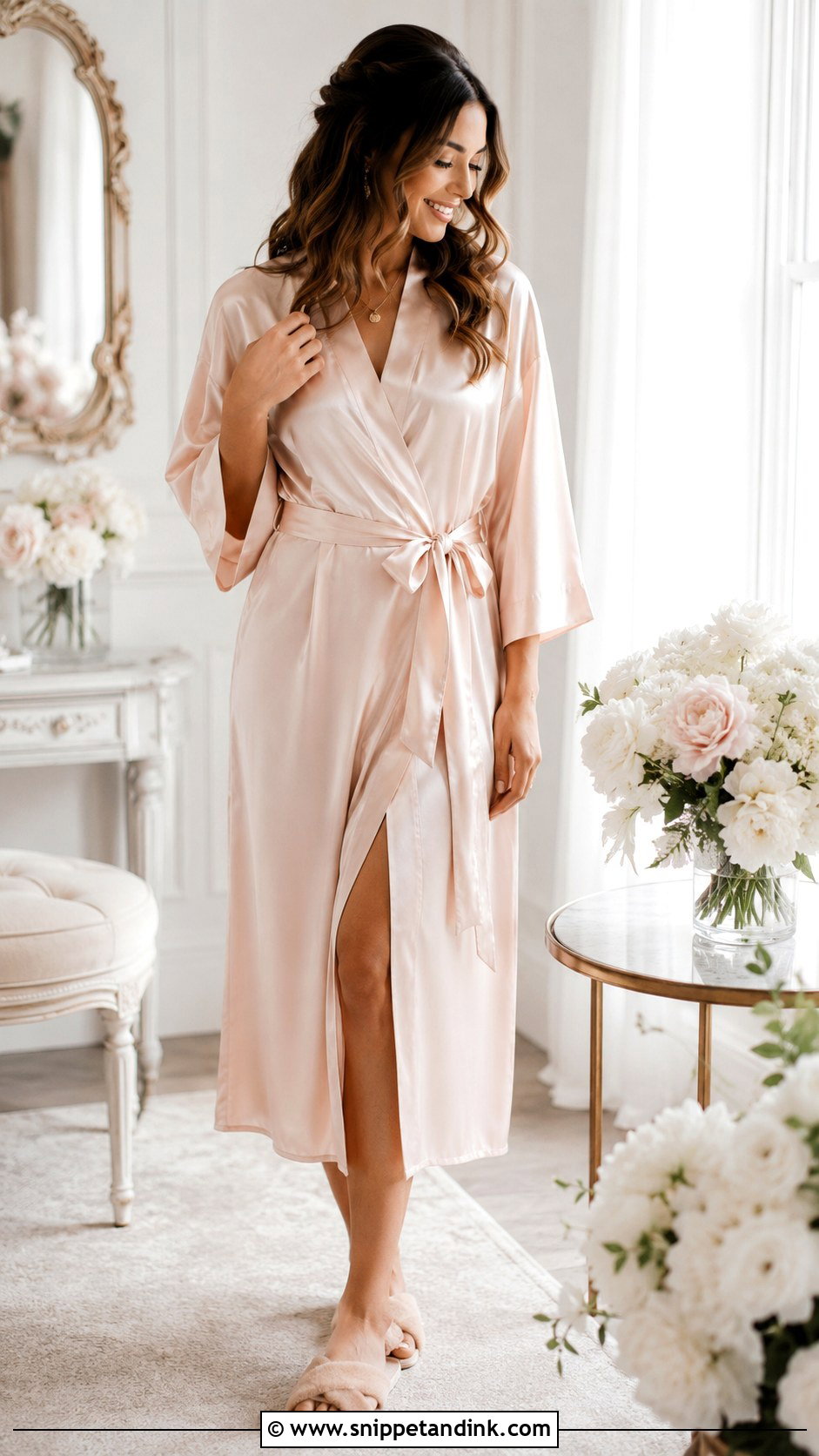 Blush Wedding Robe - Snippet and Ink - 30 Wedding Robe Ideas