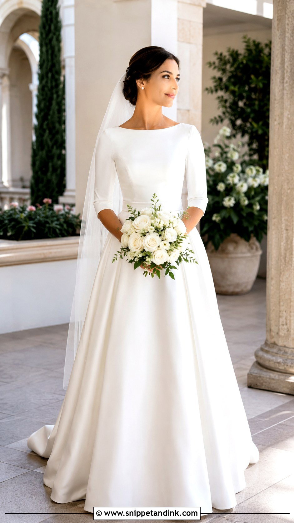 Boat Neck LDS Wedding Dress - Snippet and Ink - 25 Lds Wedding Dresses