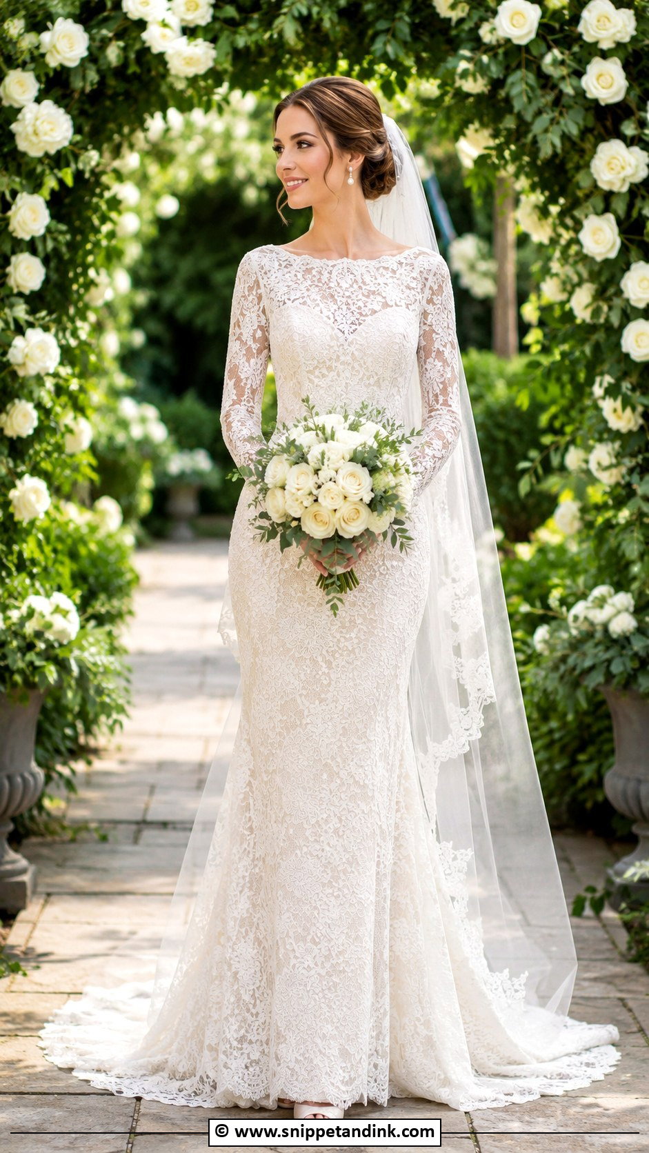 Boat Neck Lace Wedding Dress - Snippet and Ink - 30 Boat Neck Wedding Dress Ideas