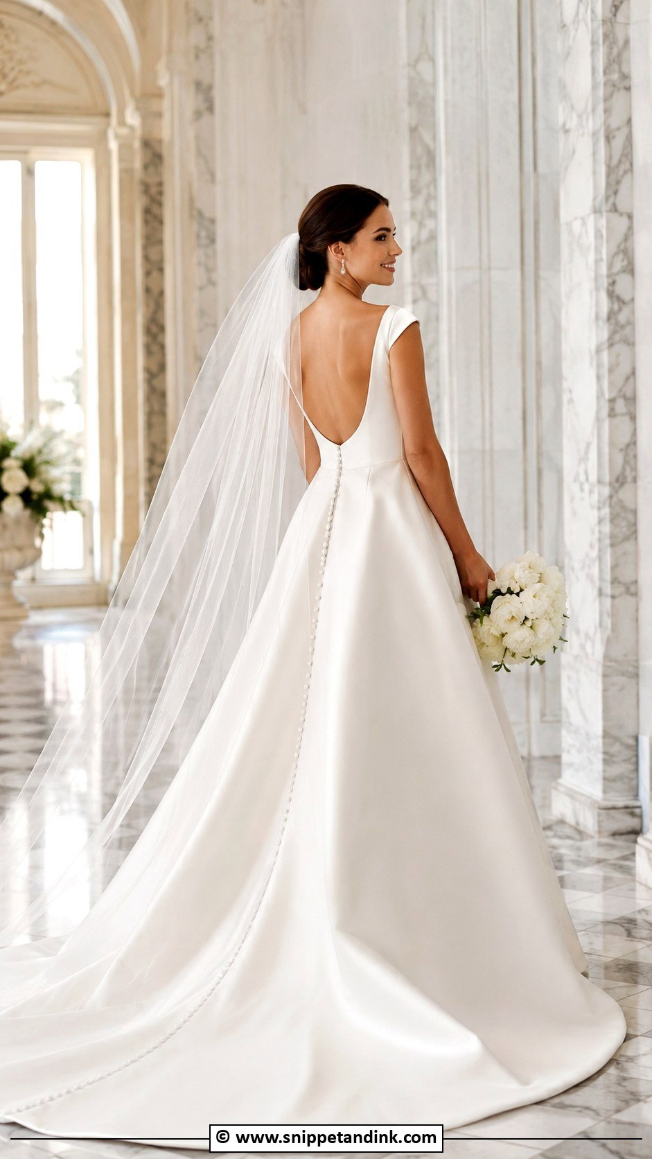 Boat Neck Low Back Wedding Dress - Snippet and Ink - 30 Boat Neck Wedding Dress Ideas