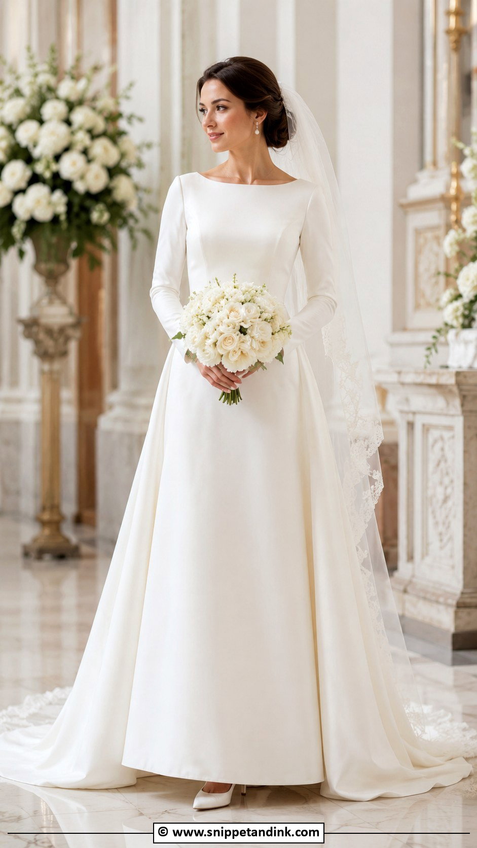 Boat Neck Modest Wedding Dress - Snippet and Ink - 30 Boat Neck Wedding Dress Ideas
