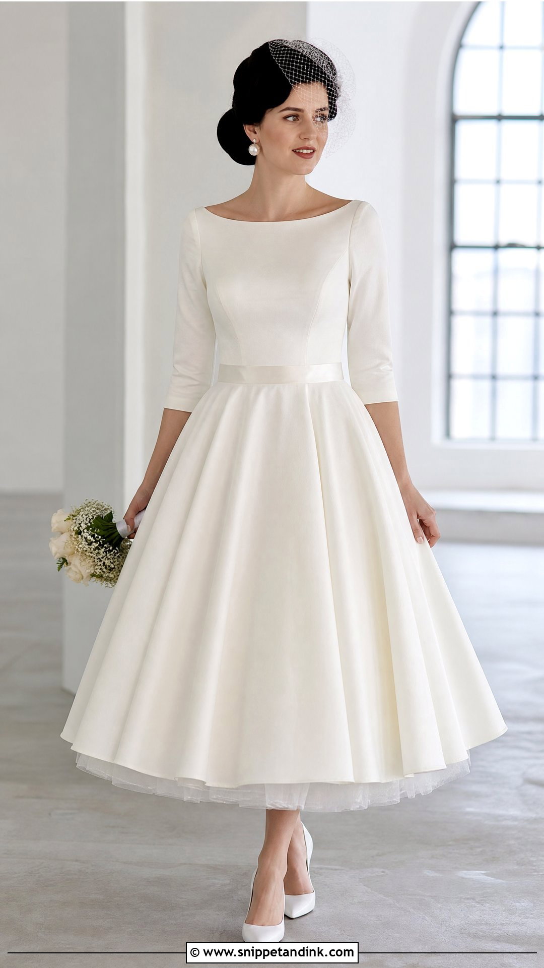 Boat Neck Rockabilly Wedding Dress - Snippet and Ink - 20 Rockabilly Wedding Dresses