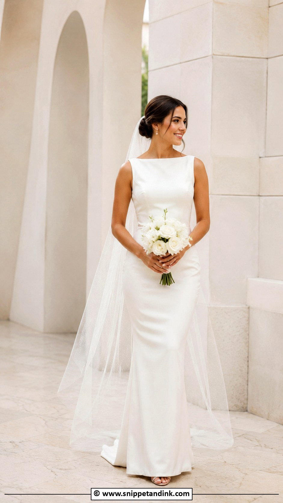 Boat Neck Sheath Wedding Dress - Snippet and Ink - 30 Boat Neck Wedding Dress Ideas