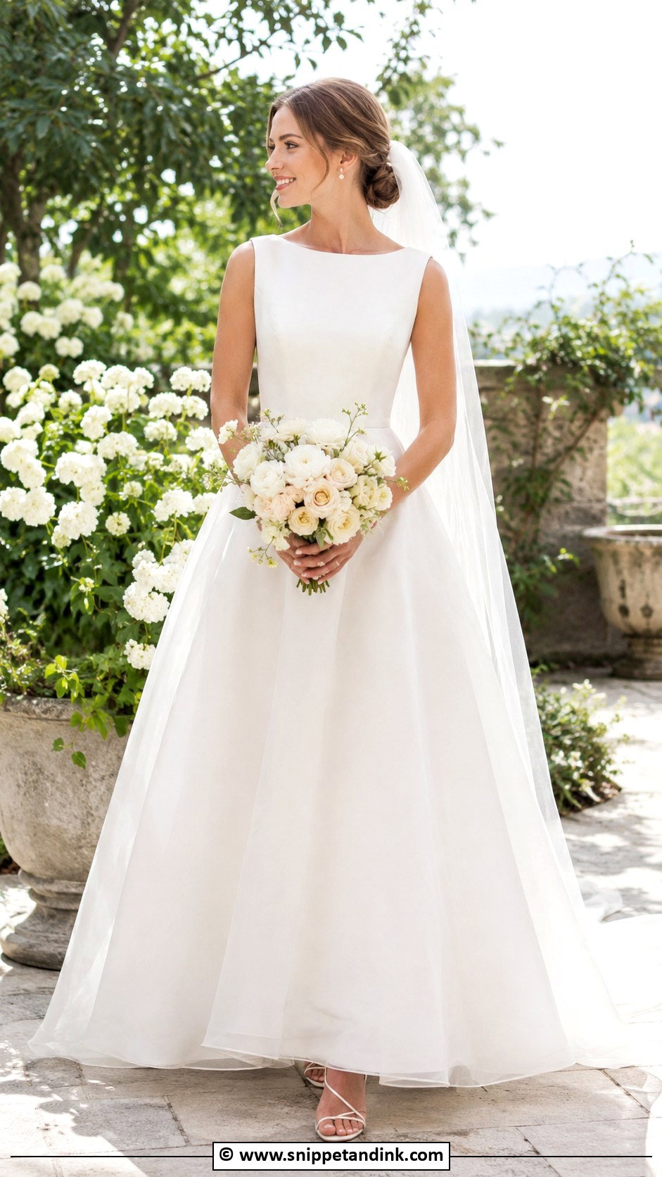 Boat Neck Summer Wedding Dress - Snippet and Ink - 30 Boat Neck Wedding Dress Ideas