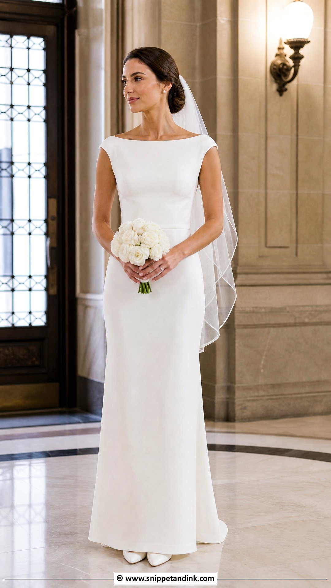 Boat Neck Wedding Dress - Snippet and Ink - 35 Classy Wedding Dress Ideas