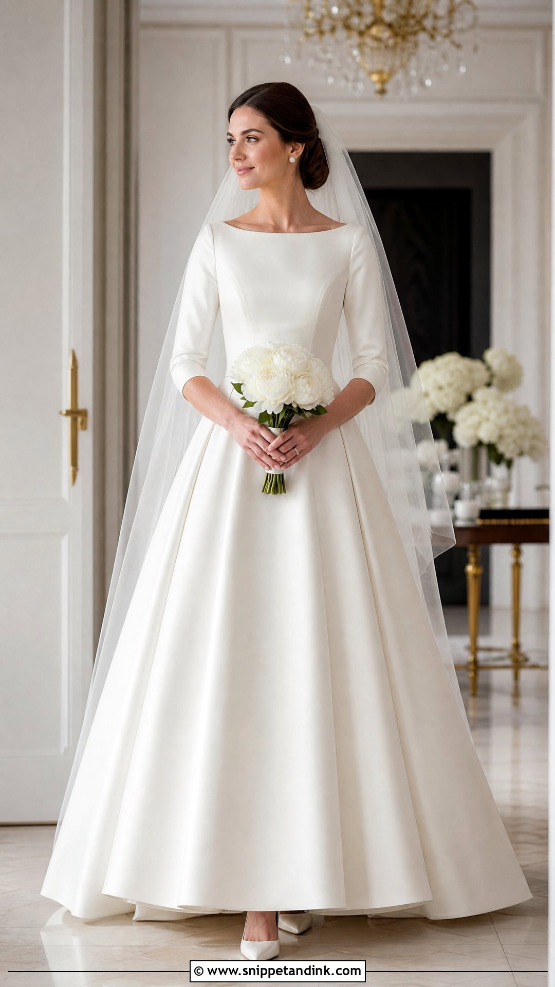 Boat Neck Wedding Dress - Snippet and Ink - 20 Wedding Dress Top Styles