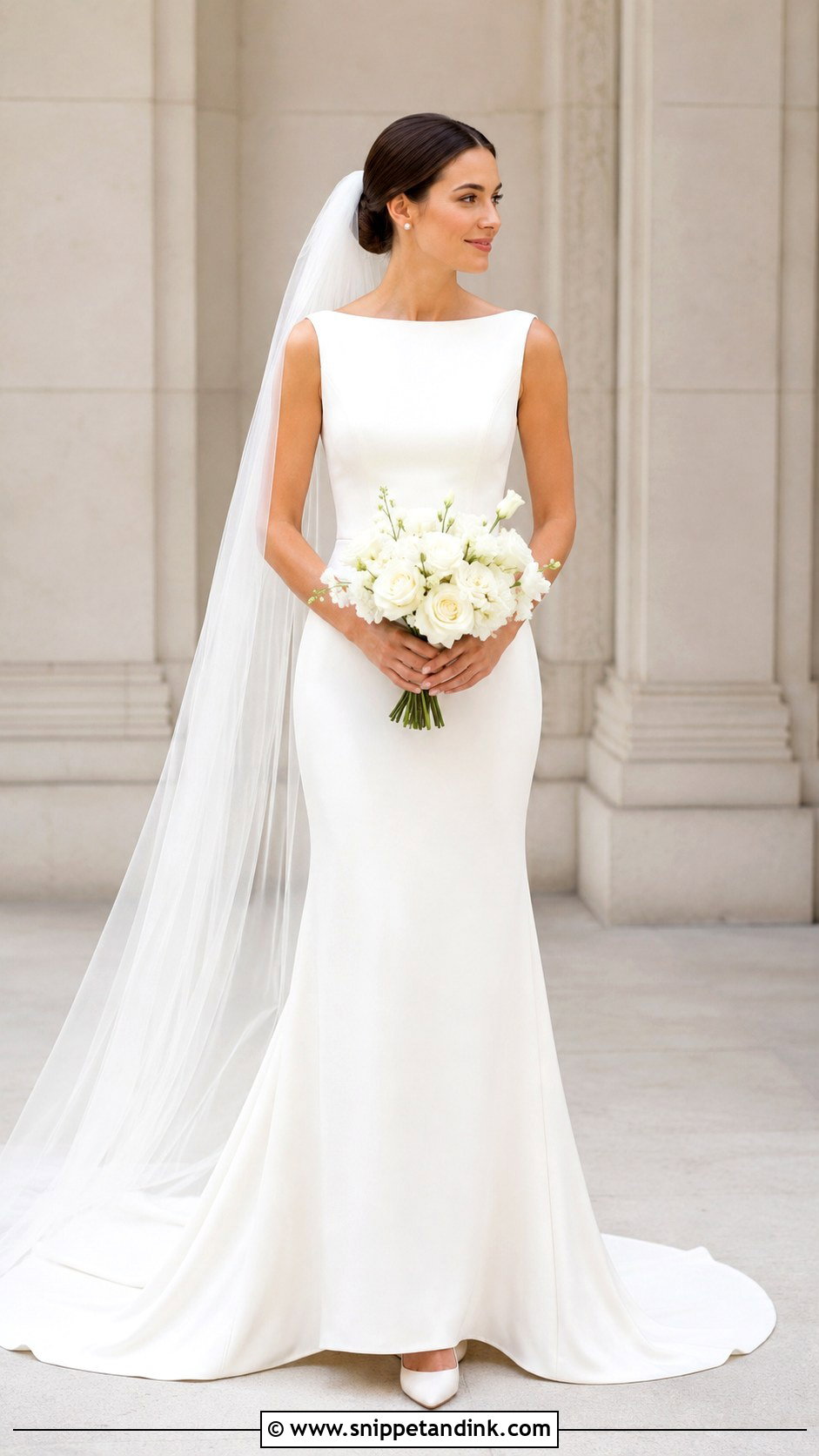 Boat Neck Wedding Dress - Snippet and Ink - 25 Bride Wedding Dress Ideas
